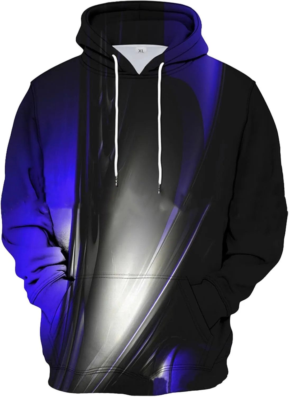 Mens Hooded Sweatshirt,Oversized 3D Graphic Hooded Sweatshrit For Men Women Unisex Casual Funny Long Sleeve Pullover