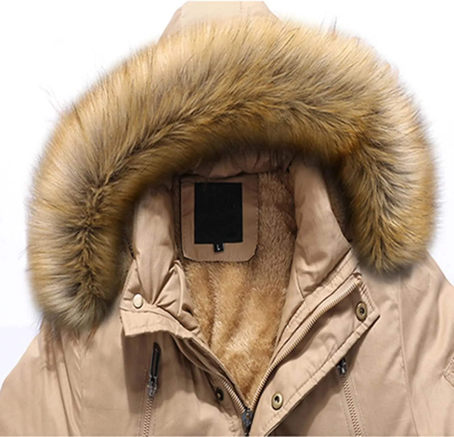 Mens Puffer Jacket Fashion Casual Solid Color Zipper Pocket Cotton Padded Jacket Coat Winter Jackets Warm Puffer