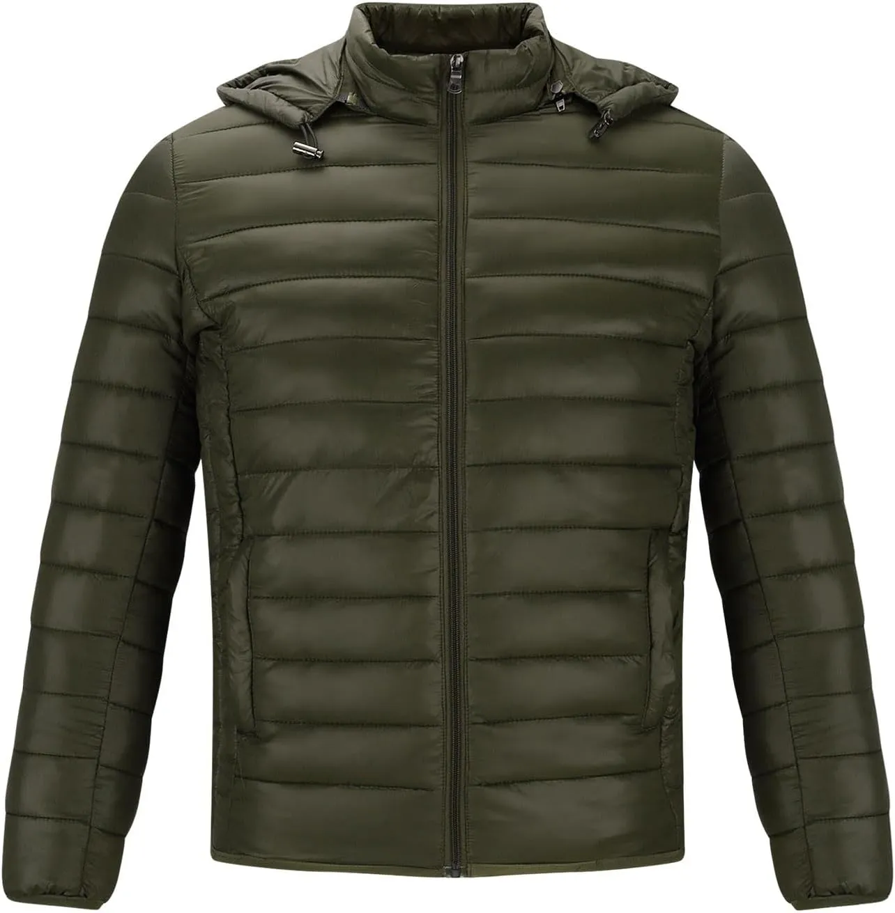Men's Puffer Jacket Plus Size Lightweight Down Jacket Packable Quilted Jacket Zip up Padded Coat Warm Winter Jacket