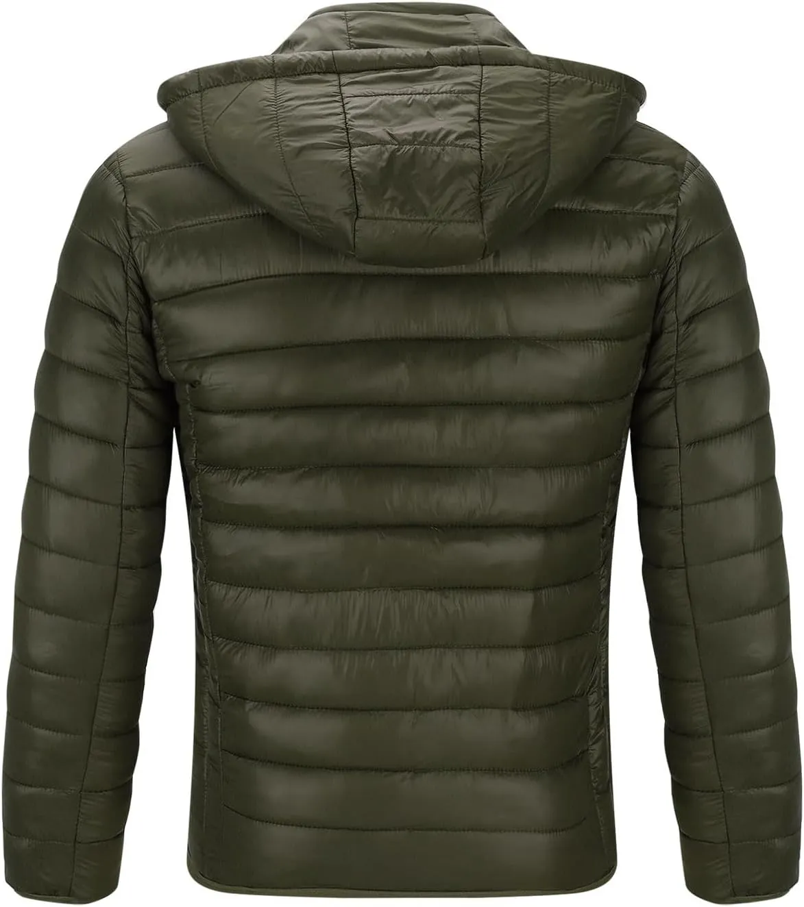 Men's Puffer Jacket Plus Size Lightweight Down Jacket Packable Quilted Jacket Zip up Padded Coat Warm Winter Jacket