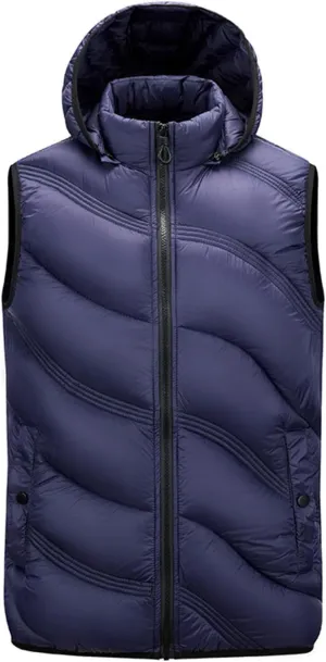 Men's Snow Waistcoat Fall Winter Warm Cotton Padded Sleeveless Jackets Plus Size Zipper Vest Coat Overcoat Outwear