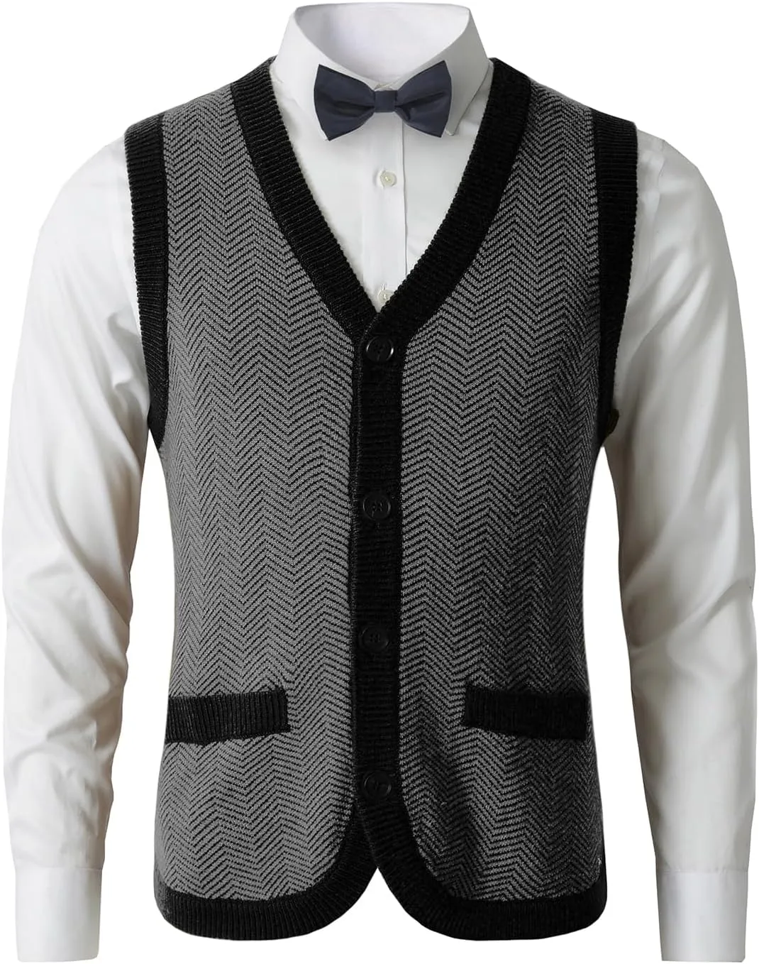 Mens Sweater Vest Solid Knitted Lightweight Thermal Cardigan,DXL Big and Tall Vest