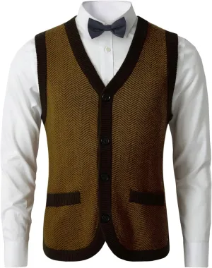 Mens Sweater Vest Solid Knitted Lightweight Thermal Cardigan,DXL Big and Tall Vest