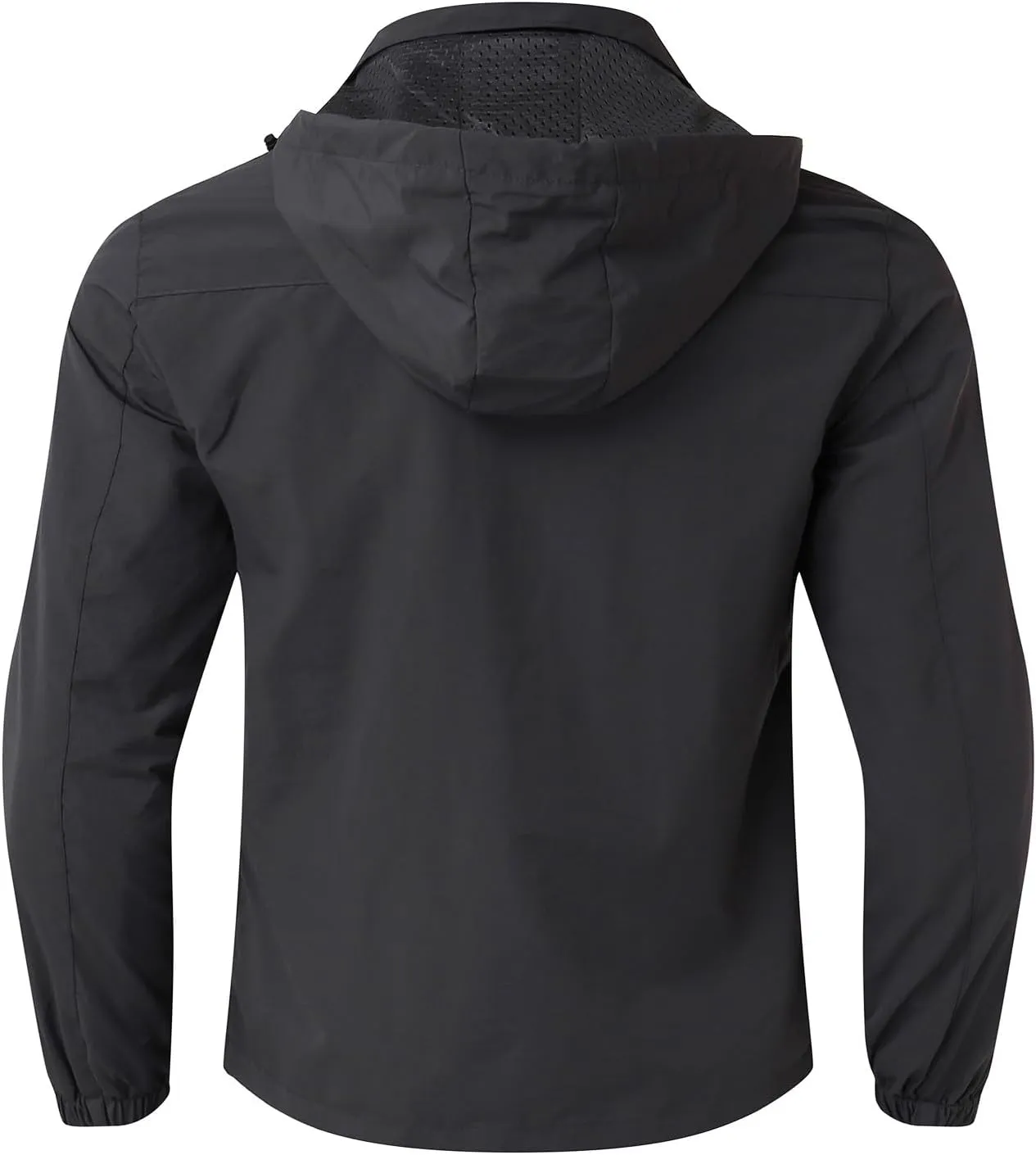 Men'S Waterproof Jacket Detachable Hood Zip Winter Jackets Windproof Casual Jackets Sportswear For Outdoor Hiking