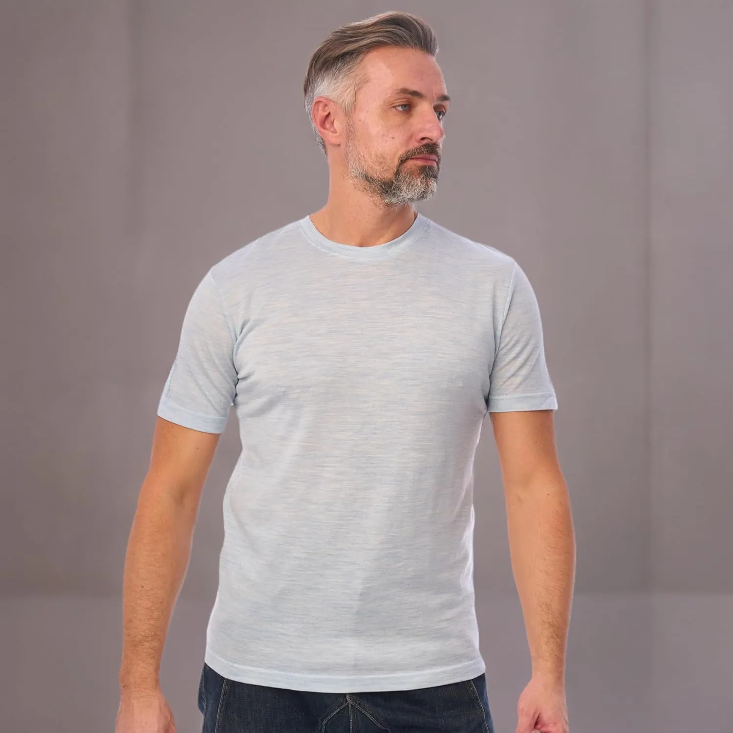 Merino Wool T-Shirt Mens - Short Sleeve Merino Wool Shirts for Men Sport Lightweight Thermal Base Layer Hiking Tshirt