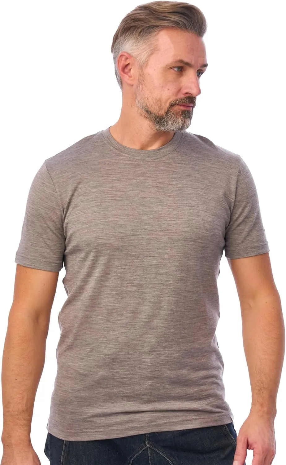 Merino Wool T-Shirt Mens - Short Sleeve Merino Wool Shirts for Men Sport Lightweight Thermal Base Layer Hiking Tshirt