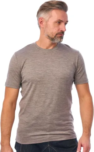 Merino Wool T-Shirt Mens - Short Sleeve Merino Wool Shirts for Men Sport Lightweight Thermal Base Layer Hiking Tshirt
