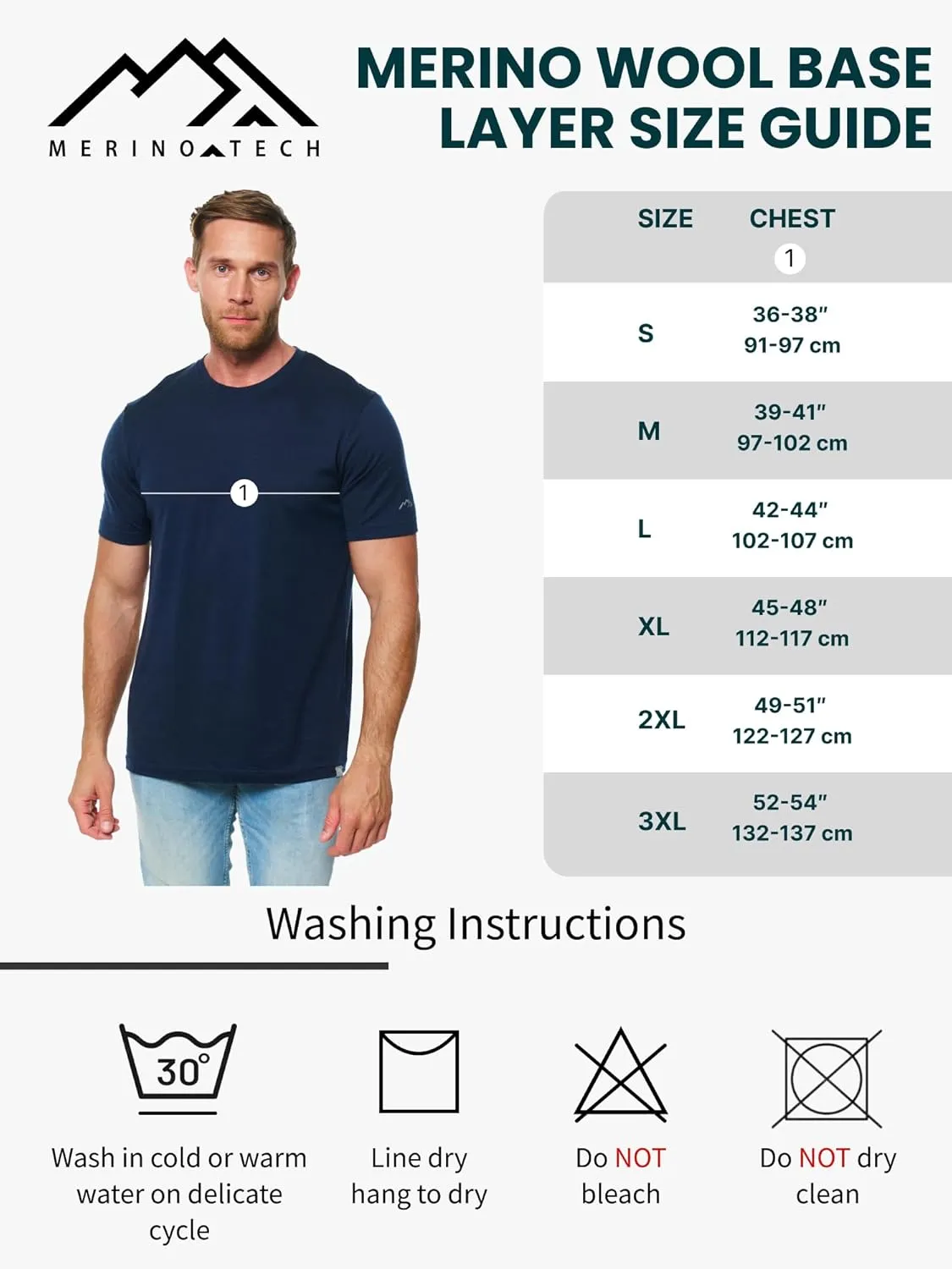 Merino Wool T-Shirt Mens - Short Sleeve Merino Wool Shirts for Men Sport Lightweight Thermal Base Layer Hiking Tshirt