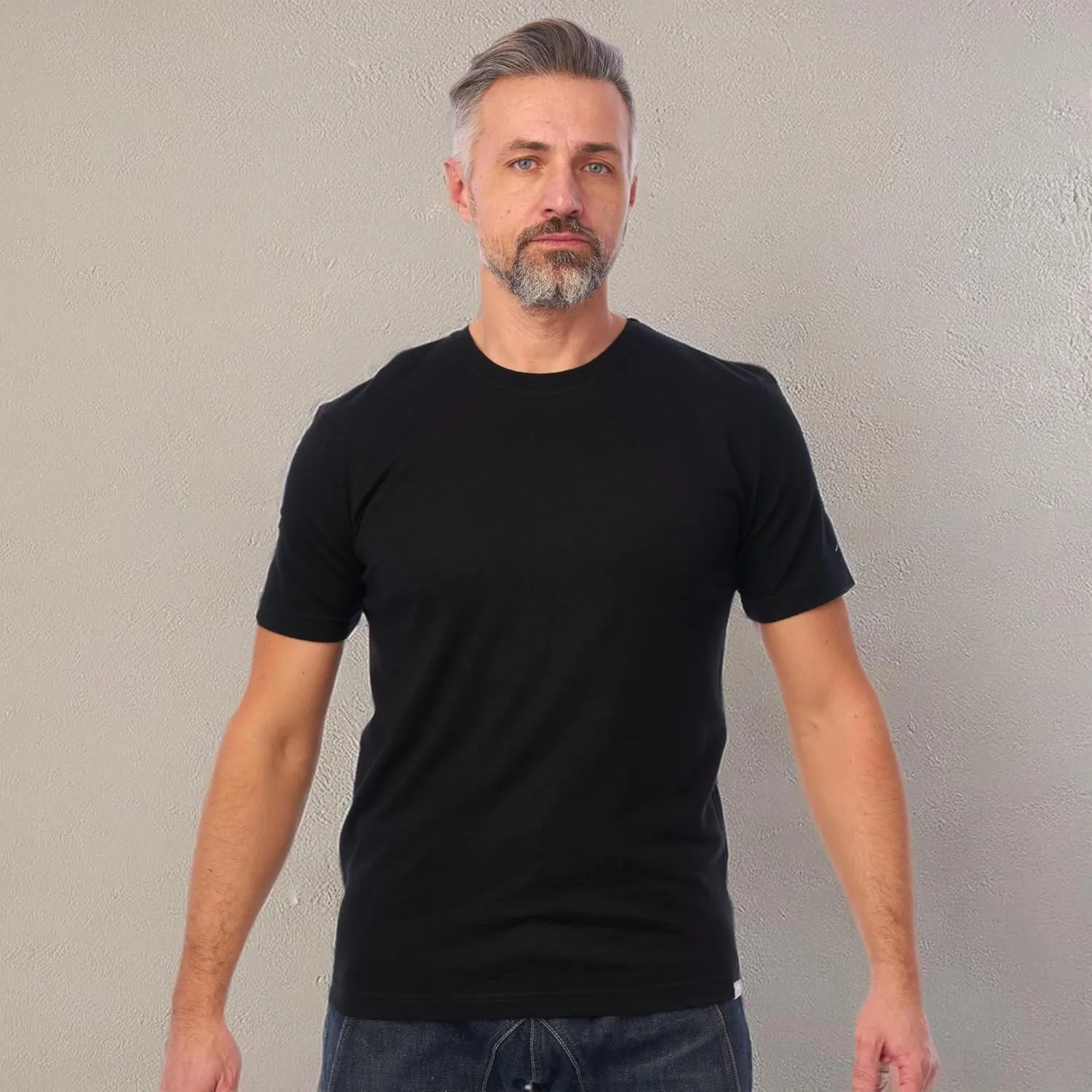 Merino Wool T-Shirt Mens - Short Sleeve Merino Wool Shirts for Men Sport Lightweight Thermal Base Layer Hiking Tshirt