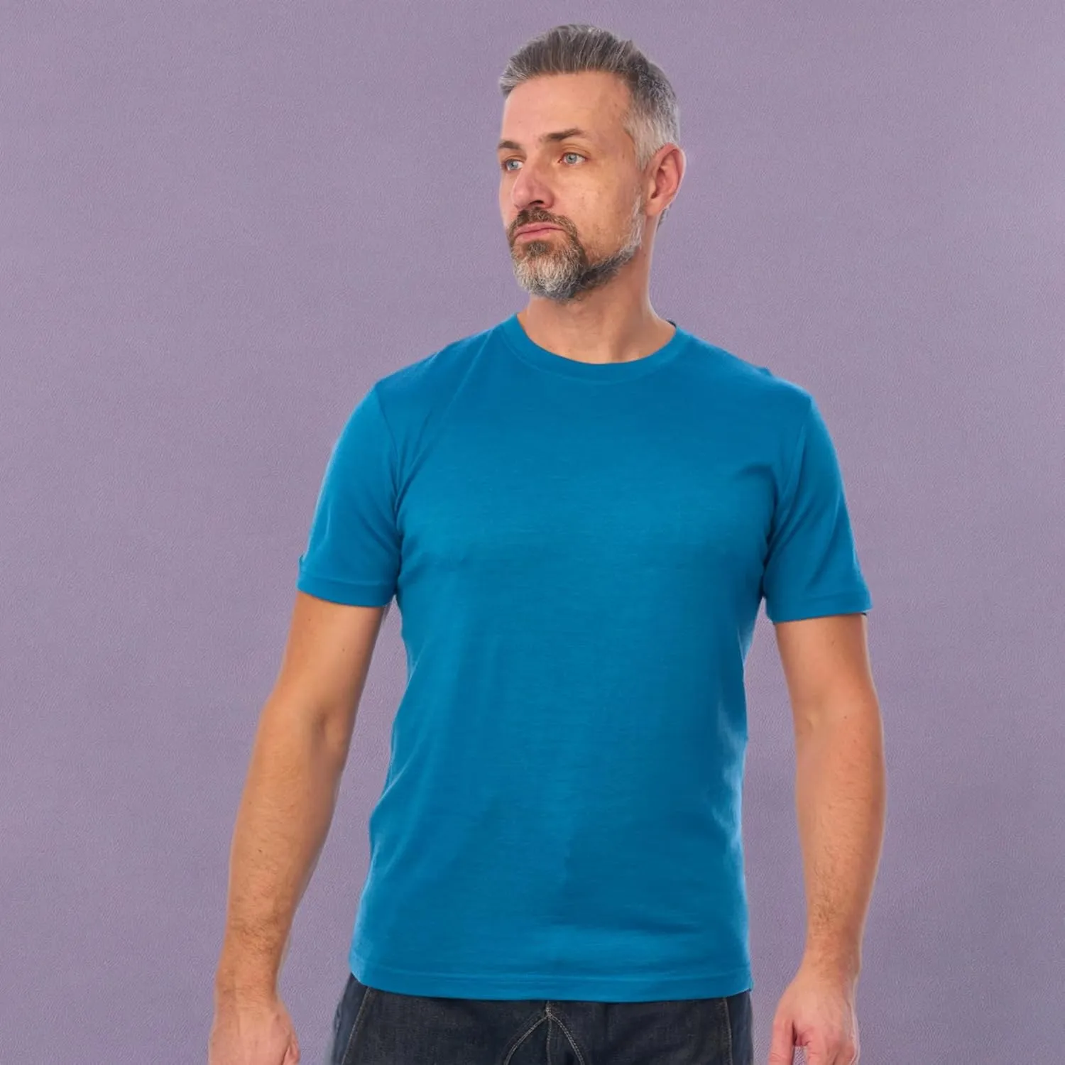 Merino Wool T-Shirt Mens - Short Sleeve Merino Wool Shirts for Men Sport Lightweight Thermal Base Layer Hiking Tshirt
