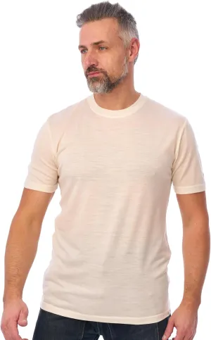 Merino Wool T-Shirt Mens - Short Sleeve Merino Wool Shirts for Men Sport Lightweight Thermal Base Layer Hiking Tshirt