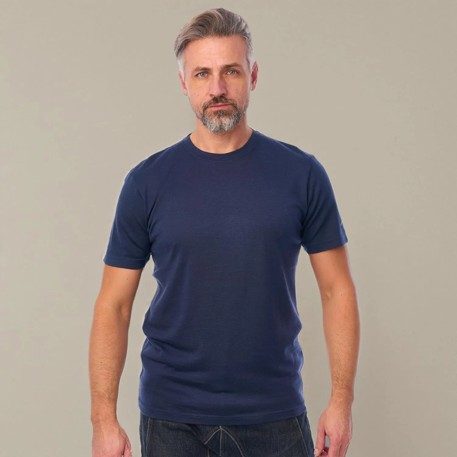 Merino Wool T-Shirt Mens - Short Sleeve Merino Wool Shirts for Men Sport Lightweight Thermal Base Layer Hiking Tshirt