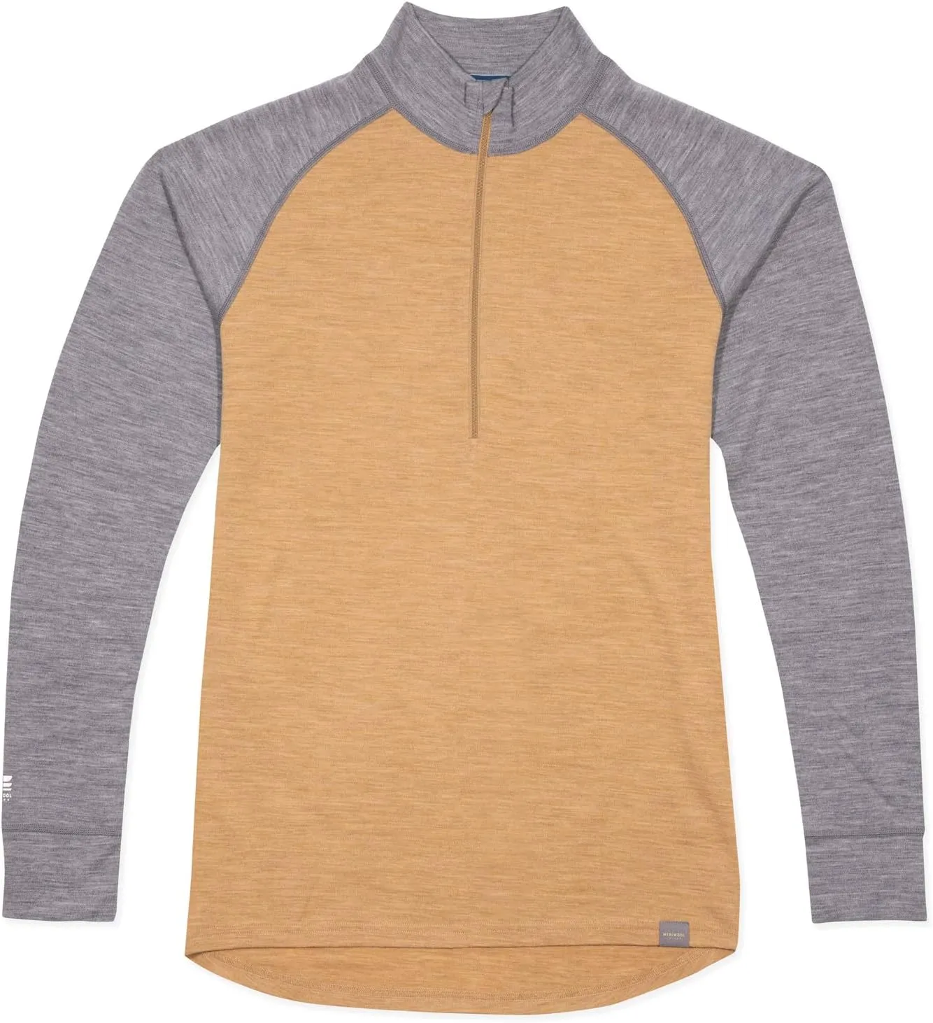 MERIWOOL Mens Base Layer 100% Merino Wool Midweight 250g Half Zip Sweater for Men
