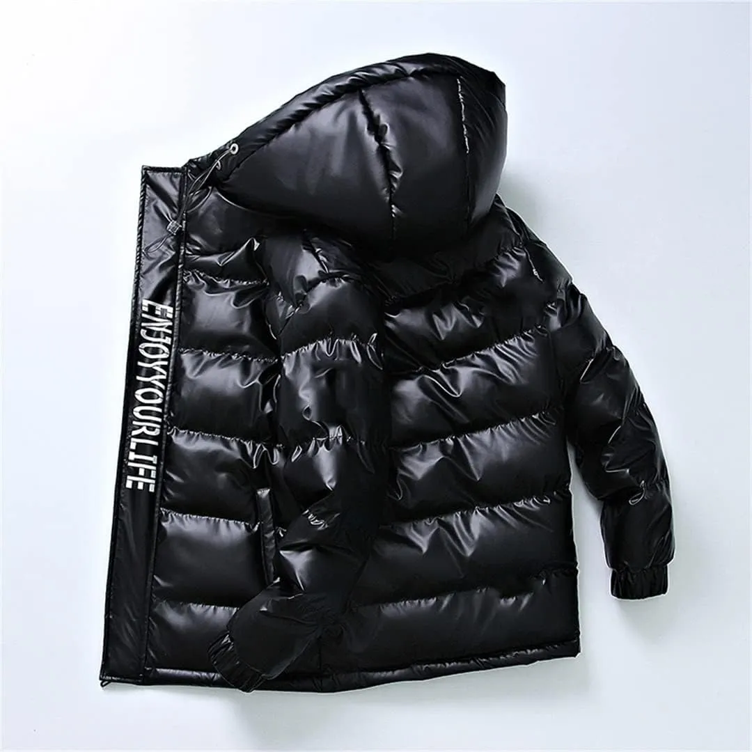 Mokkpeq Men Winter Jackets with Hood Outdoor Winter Warm Thick Sports Puffer Coats Waterproof Down Jackets