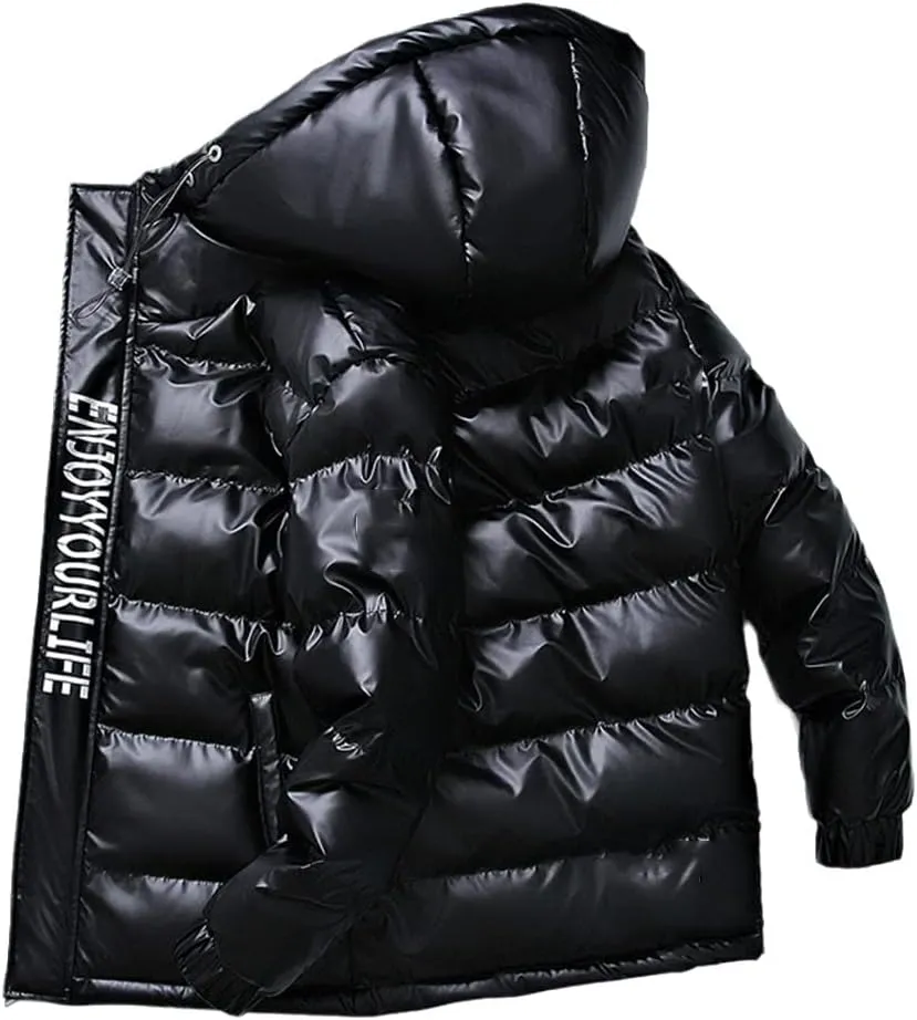 Mokkpeq Men Winter Jackets with Hood Outdoor Winter Warm Thick Sports Puffer Coats Waterproof Down Jackets