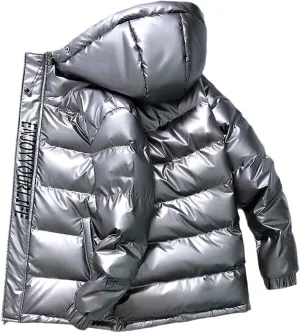 Mokkpeq Men Winter Jackets with Hood Outdoor Winter Warm Thick Sports Puffer Coats Waterproof Down Jackets