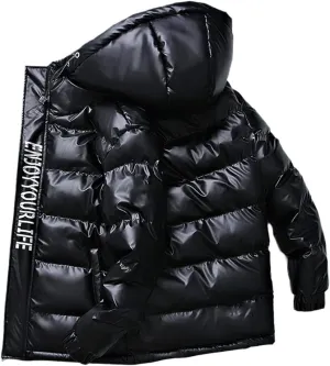 Mokkpeq Men Winter Jackets with Hood Outdoor Winter Warm Thick Sports Puffer Coats Waterproof Down Jackets