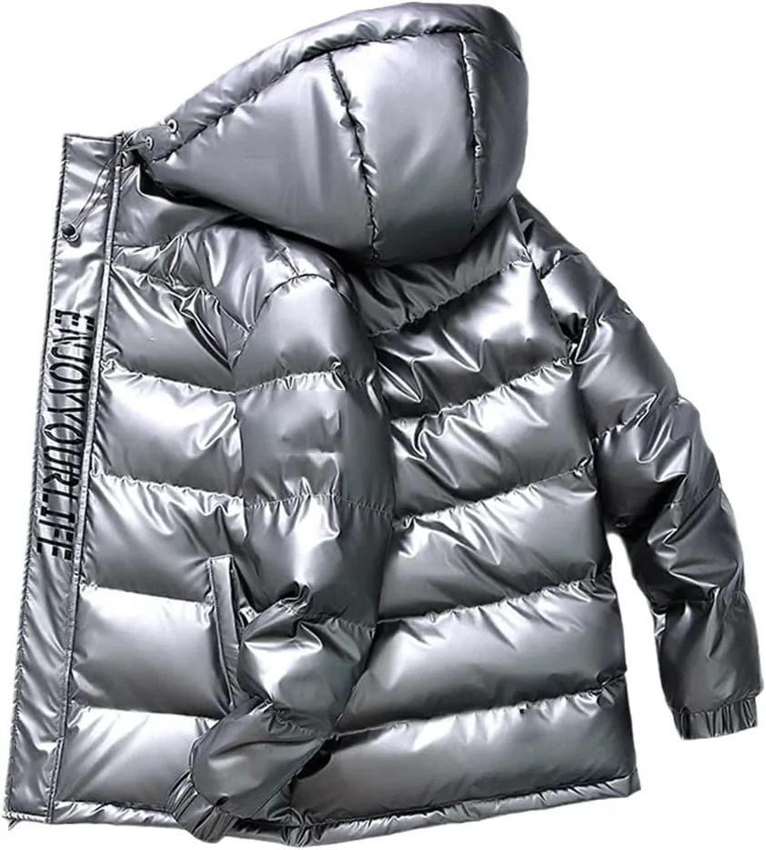 Mokkpeq Men Winter Jackets with Hood Outdoor Winter Warm Thick Sports Puffer Coats Waterproof Down Jackets
