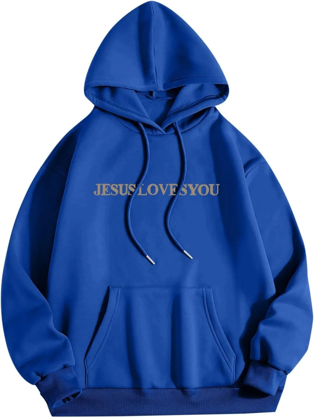 Oversized Hoodie for Women Christian Religious Jesus Loves You Hooded Hoodies Causal Sweatshirts with Pockets Pullover