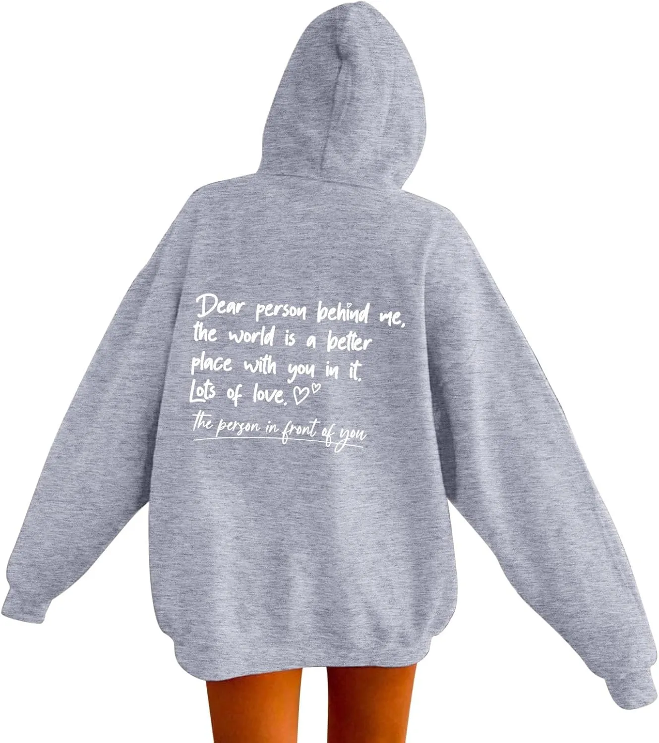 Oversized Hoodies for Women Fleece Casual Long Sleeve Letter Graphic Print Hoodie Sweatshirts Drawstring Pullover Pocket