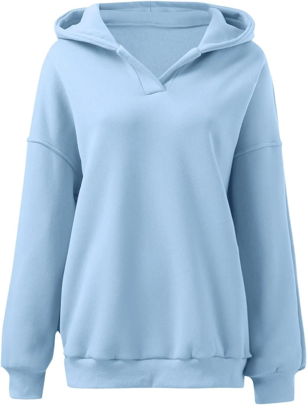 Oversized Hoodies Hoodies For Women Comfort Sweatshirt Fall Long Sleeve Fleece Lined Hoodies V Neck Oversized