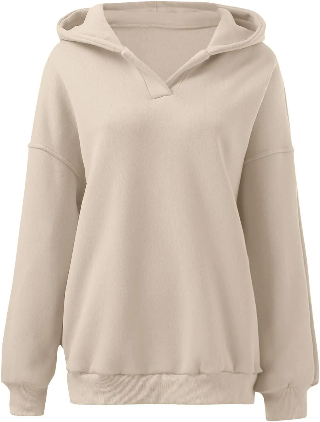 Oversized Hoodies Hoodies For Women Comfort Sweatshirt Fall Long Sleeve Fleece Lined Hoodies V Neck Oversized