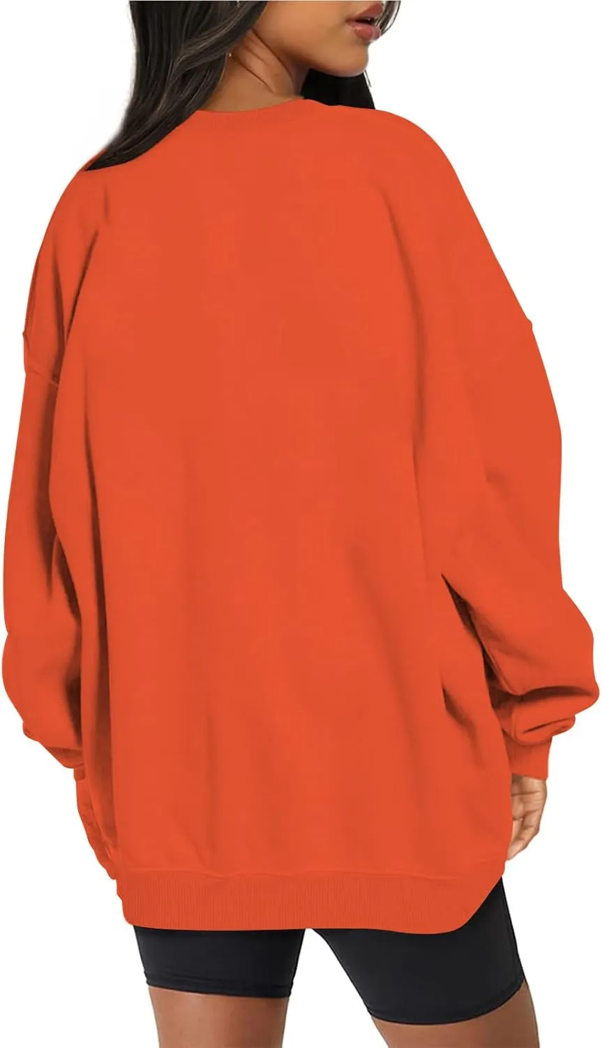 Oversized Long Sleeve Sweatshirts For Women 2023 Fall Fashion Crewneck Sweatshirt Solid Casual Loose Pullover Tops
