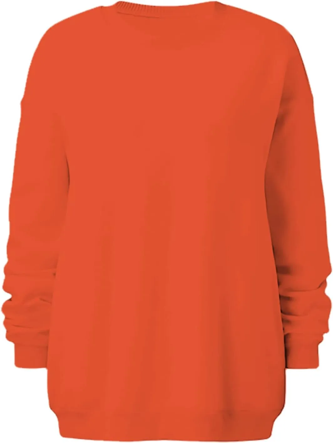 Oversized Long Sleeve Sweatshirts For Women 2023 Fall Fashion Crewneck Sweatshirt Solid Casual Loose Pullover Tops