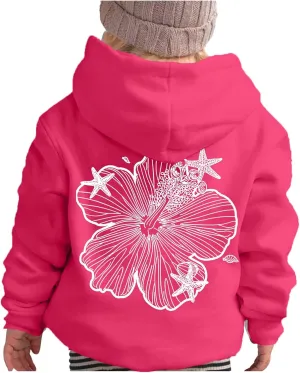 Palm Puff Hoodies For Kids Girls Cute Graphic Preppy Sweatshirt Teen Girls Oversized Y2K Hoodie Pullover with Pockets