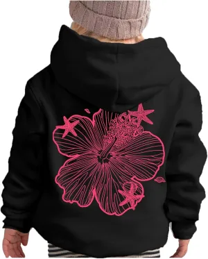 Palm Puff Hoodies For Kids Girls Cute Graphic Preppy Sweatshirt Teen Girls Oversized Y2K Hoodie Pullover with Pockets
