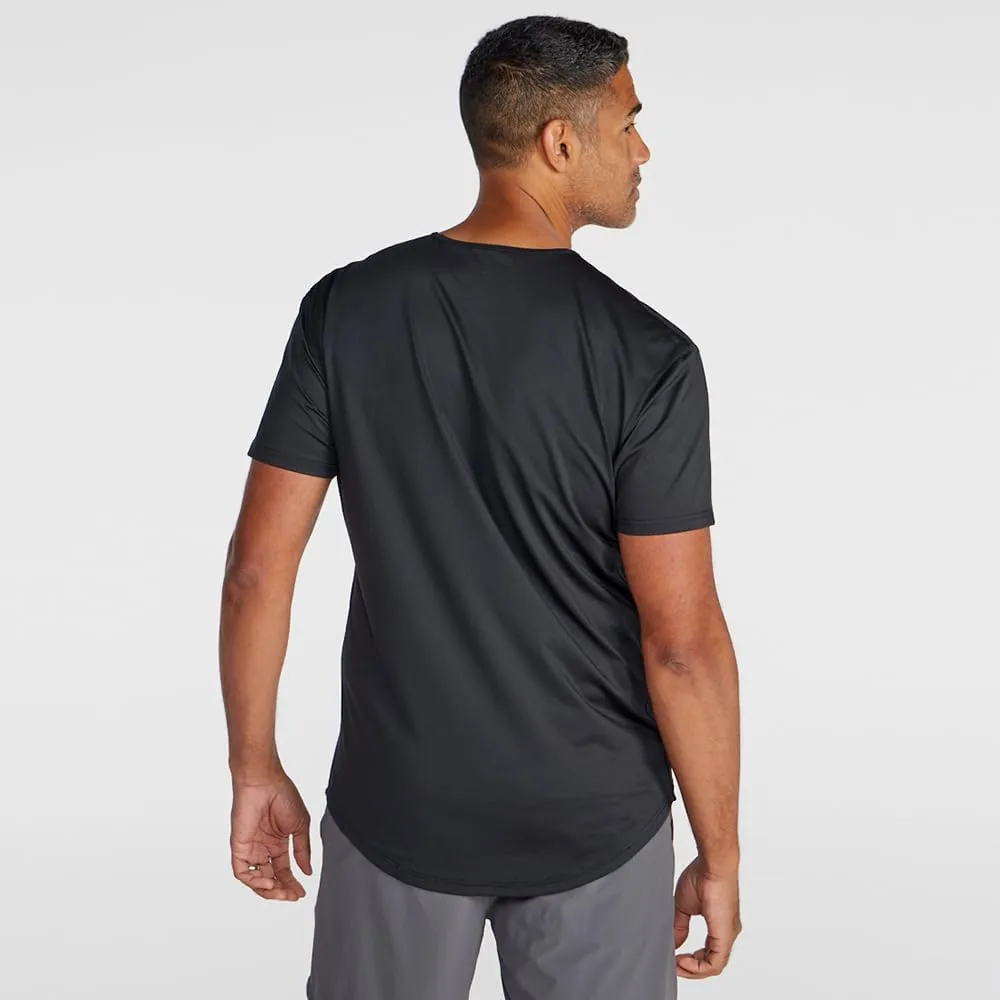 Performance Drop-Cut Men's T Shirt  Athletic Drop Cut Crewneck Tee  Moisture Wicking, Quick-Dry, Tapered Fit