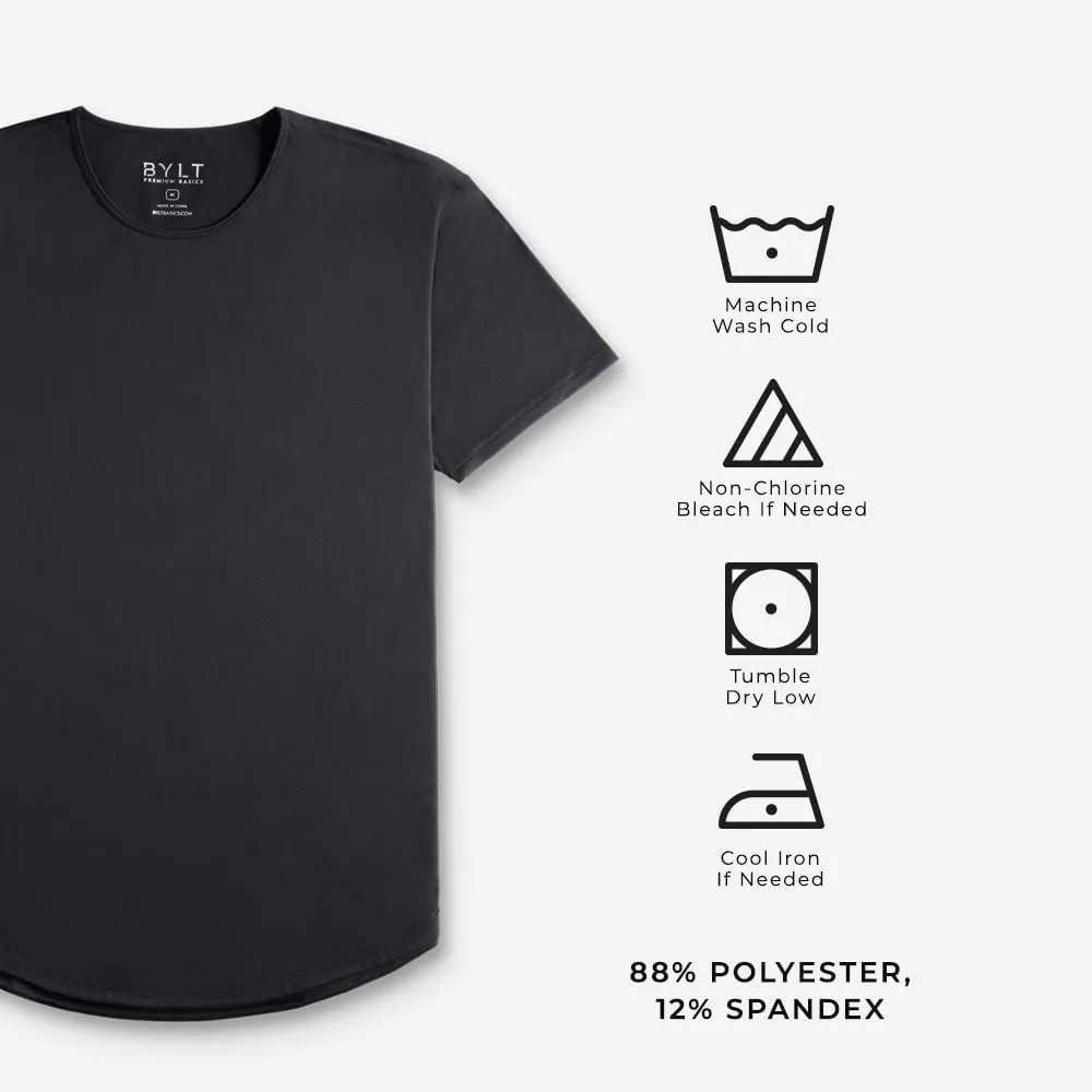 Performance Drop-Cut Men's T Shirt  Athletic Drop Cut Crewneck Tee  Moisture Wicking, Quick-Dry, Tapered Fit