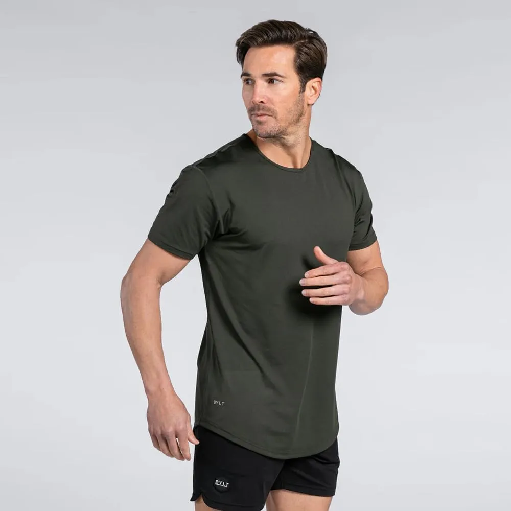 Performance Drop-Cut Men's T Shirt  Athletic Drop Cut Crewneck Tee  Moisture Wicking, Quick-Dry, Tapered Fit