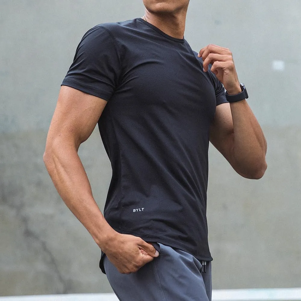 Performance Drop-Cut Men's T Shirt  Athletic Drop Cut Crewneck Tee  Moisture Wicking, Quick-Dry, Tapered Fit