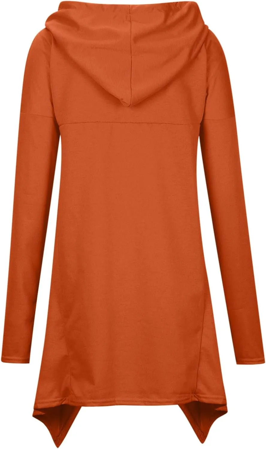 Plus Size Hoodies for Women Long Sleeve Turtleneck Tunic Goth Cloak Sweatshirt Irregular Hem Hoodie Pullover