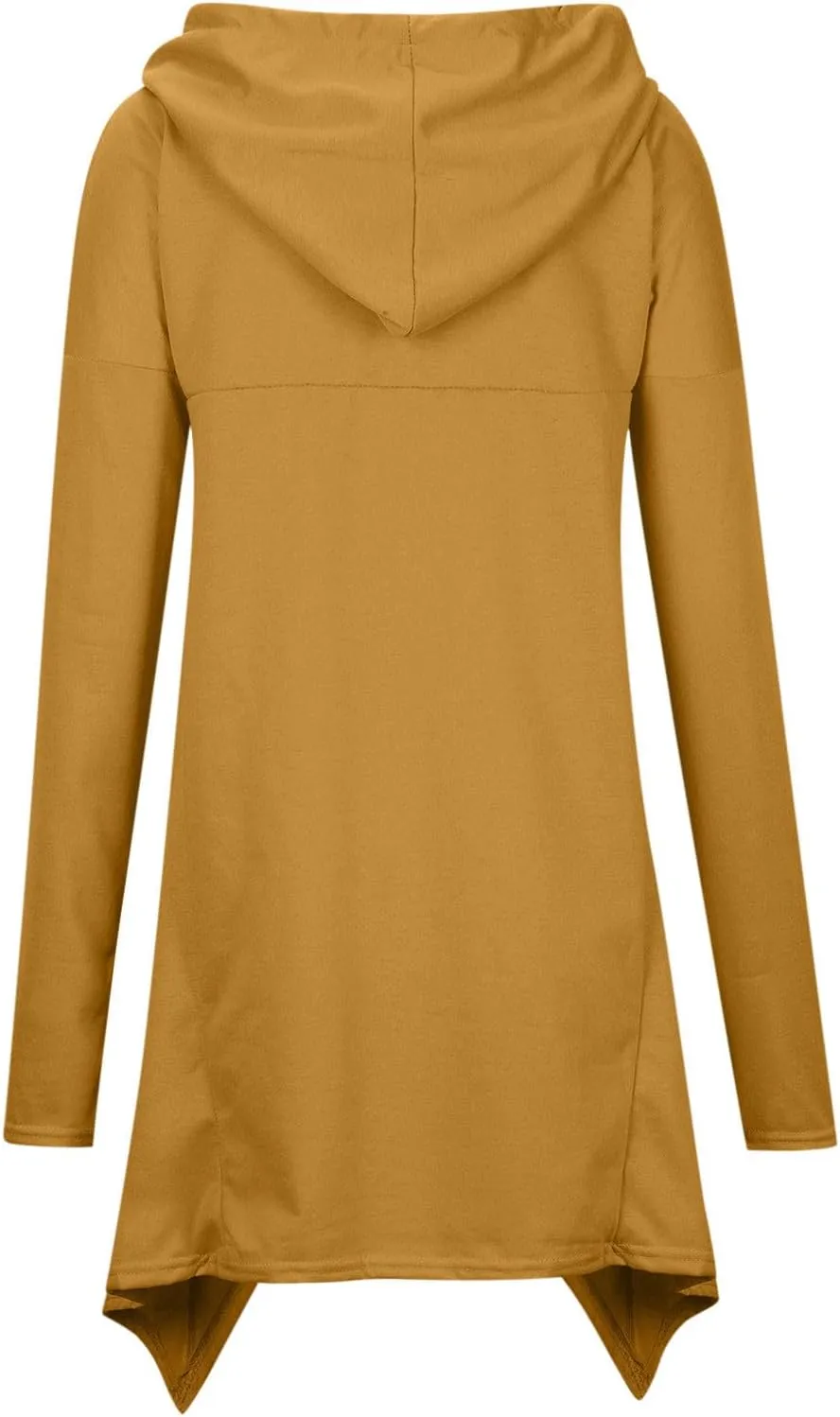 Plus Size Hoodies for Women Long Sleeve Turtleneck Tunic Goth Cloak Sweatshirt Irregular Hem Hoodie Pullover