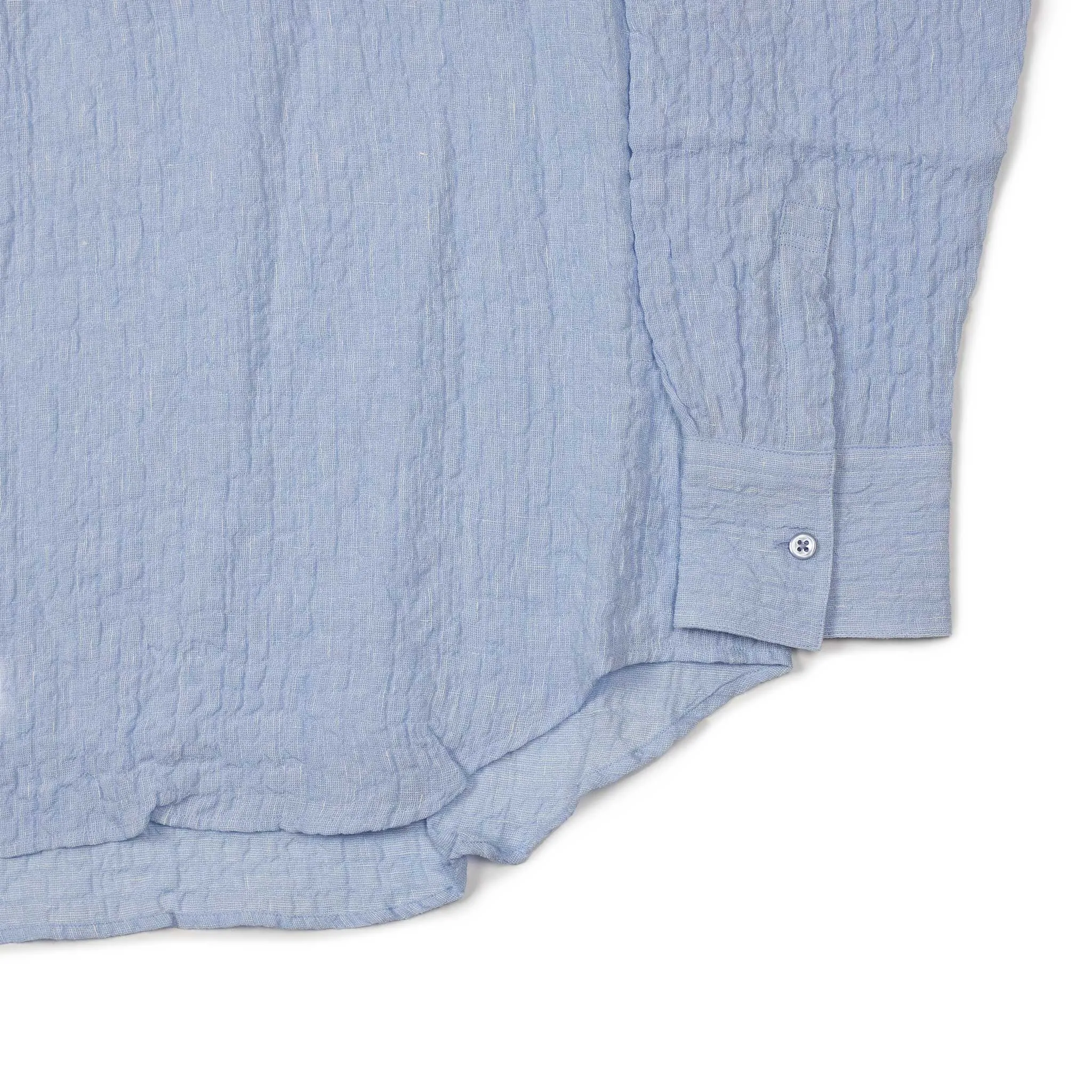 Popover shirt in light blue linen and rayon guaze