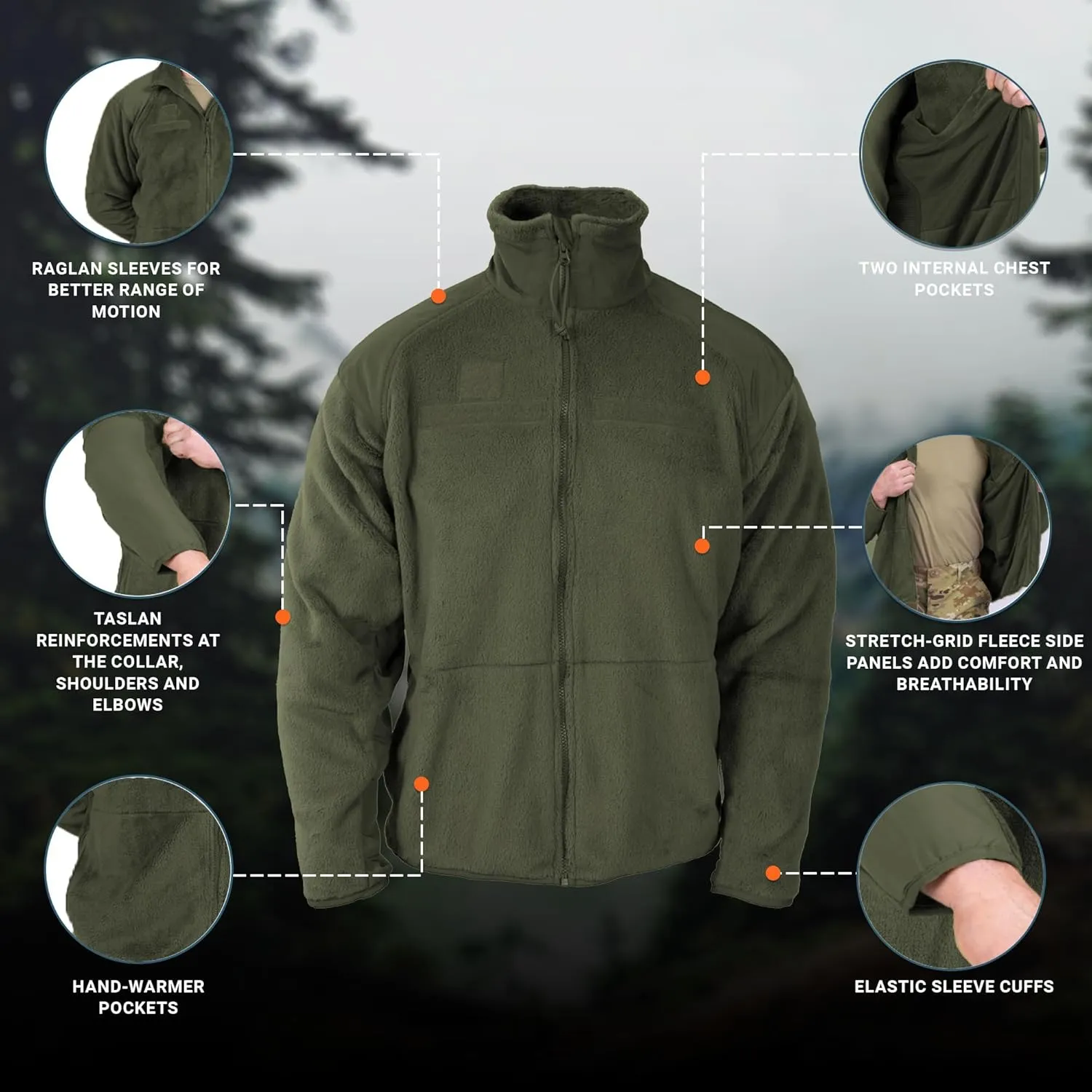 Propper Gen Iii Jacket 100% Poly Fleece