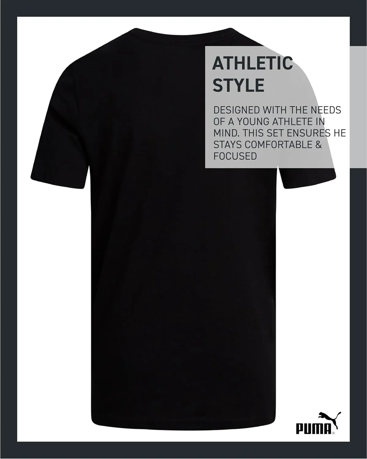 PUMA Boys' T-Shirt - Cat Logo T-Shirt for Boys - Athletic Crewneck Short Sleeve Tee (S-XL)