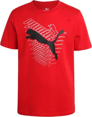PUMA Boys' T-Shirt - Cat Logo T-Shirt for Boys - Athletic Crewneck Short Sleeve Tee (S-XL)