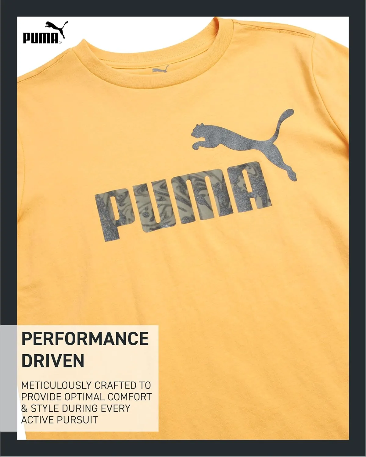 PUMA Boys' T-Shirt - Cat Logo T-Shirt for Boys - Athletic Crewneck Short Sleeve Tee (S-XL)