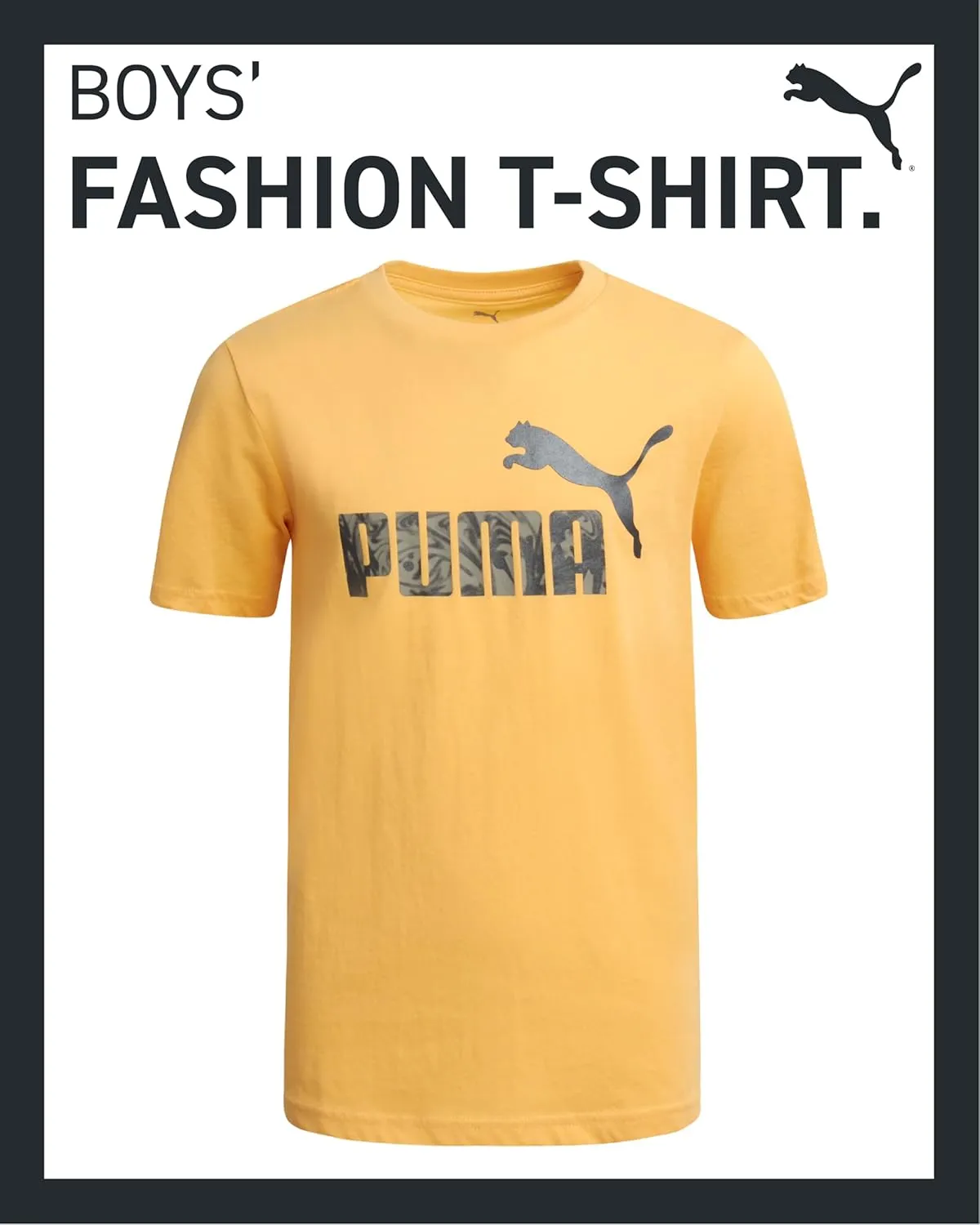 PUMA Boys' T-Shirt - Cat Logo T-Shirt for Boys - Athletic Crewneck Short Sleeve Tee (S-XL)