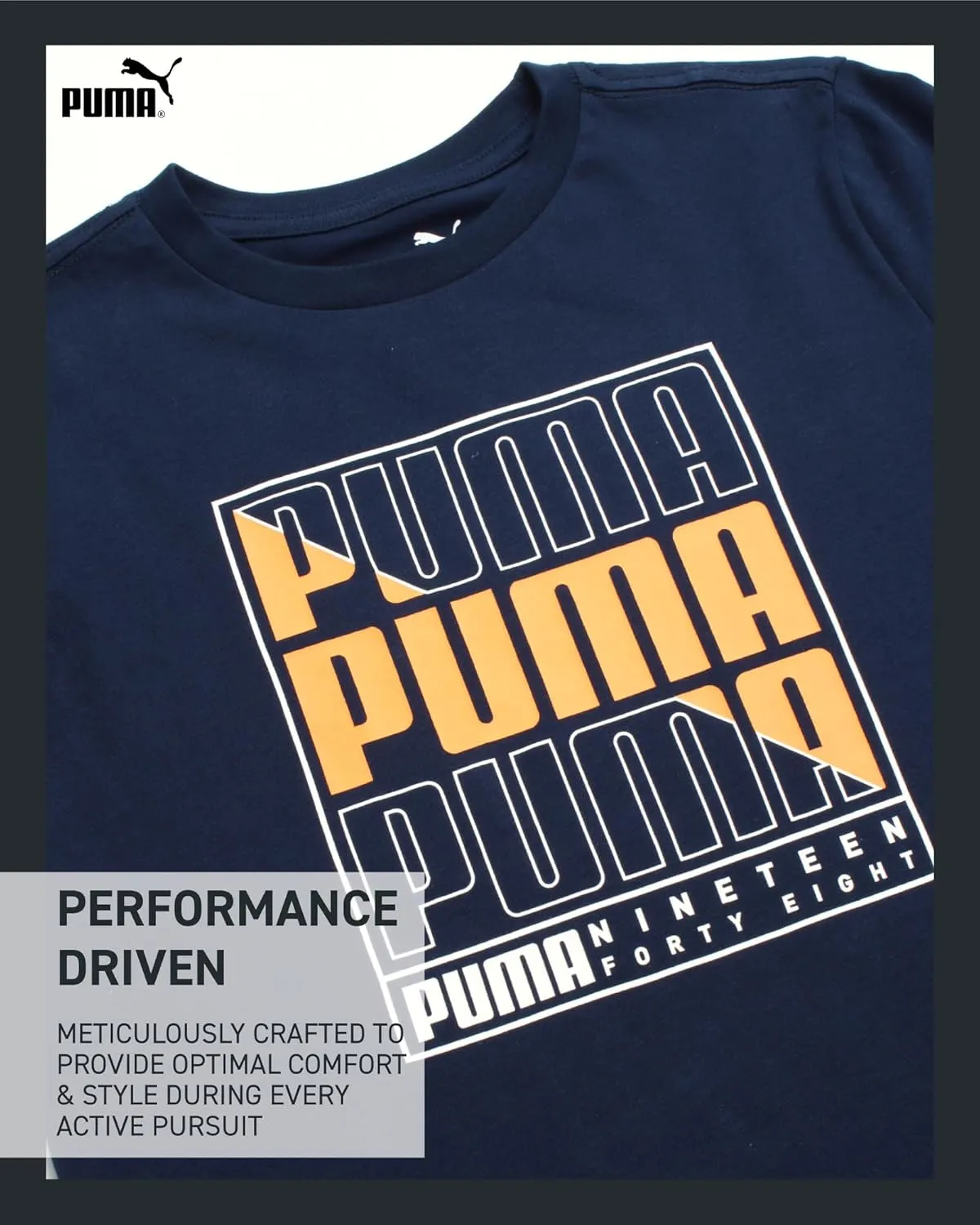 PUMA Boys' T-Shirt - Cat Logo T-Shirt for Boys - Athletic Crewneck Short Sleeve Tee (S-XL)