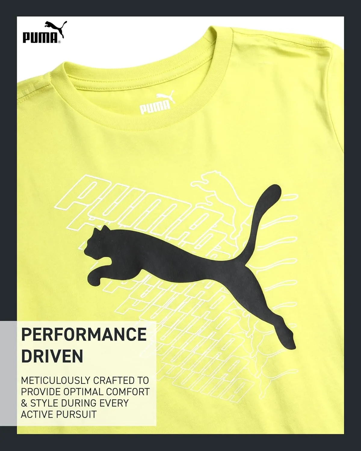 PUMA Boys' T-Shirt - Cat Logo T-Shirt for Boys - Athletic Crewneck Short Sleeve Tee (S-XL)