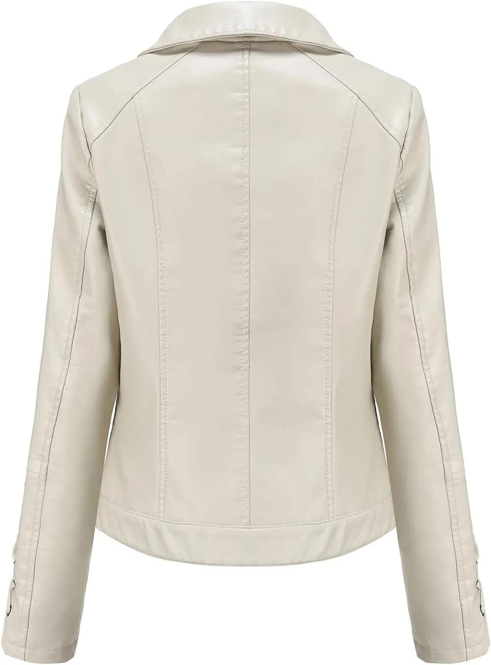Red Leather Jacket Stand-Up Collar Zipper Stitching Solid Color Jacket Winter Jackets for Women Leather Jacket