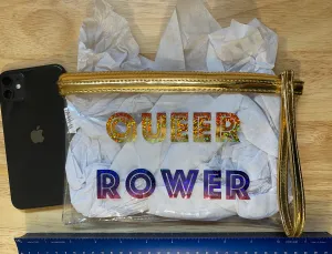 Rowing Water Resistant Queer Rower Glitter Pouch