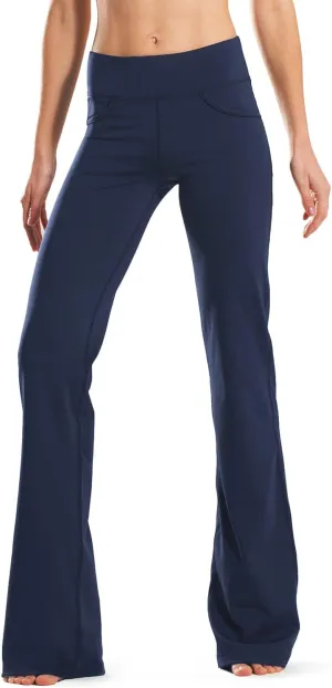 Safort 28" 30" 32" 34" Inseam Regular Tall Bootcut Yoga Pants Flared Leg Dress Pants with Pockets for Casual