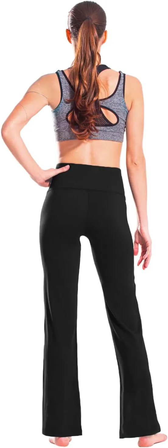 Safort 28" 30" 32" 34" Inseam Regular Tall Bootcut Yoga Pants Flared Leg Dress Pants with Pockets for Casual