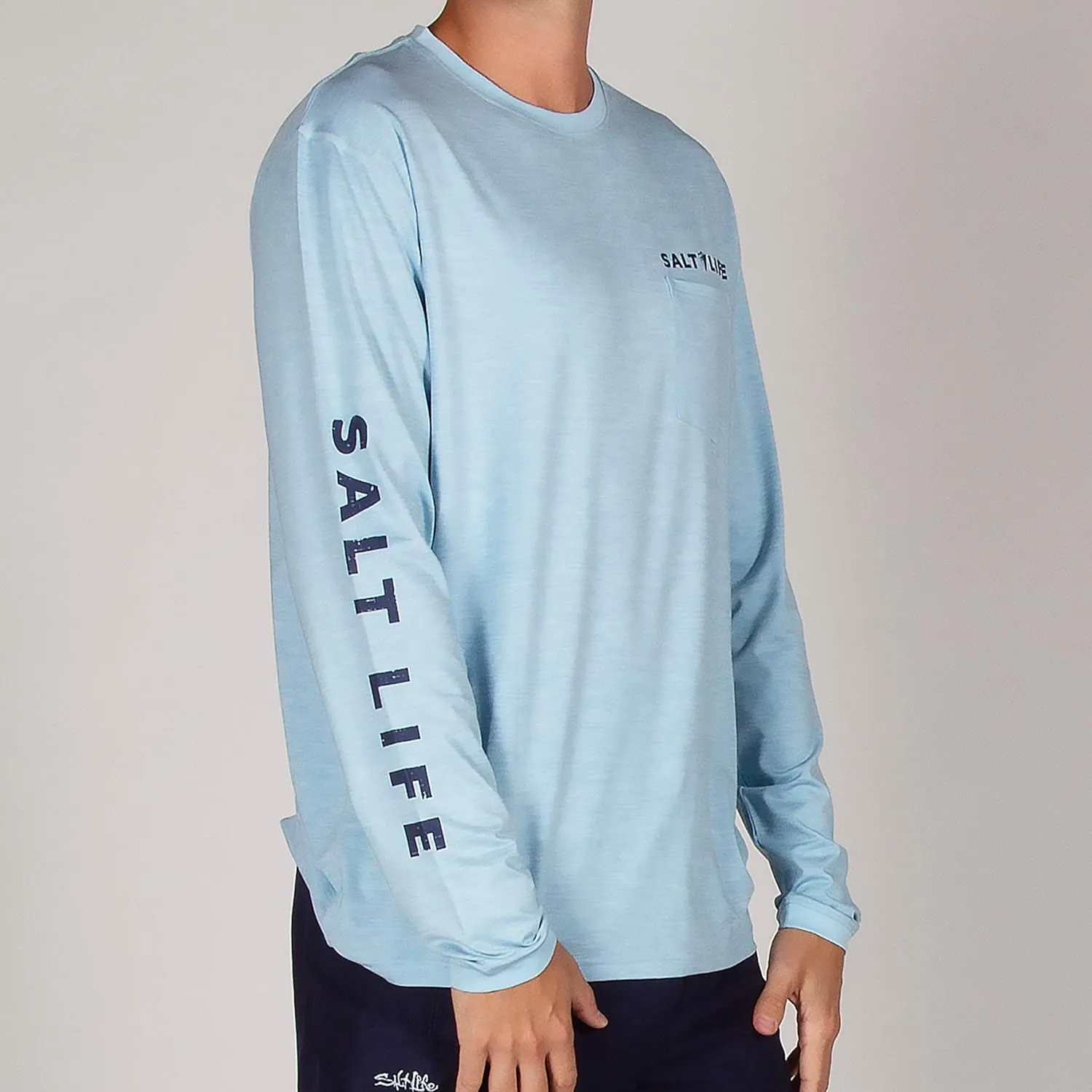 Salt Life Men's Marlin Sinker SLX Long Sleeve Classic Fit Pocket Shirt