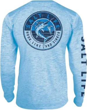 Salt Life Men's Marlin Sinker SLX Long Sleeve Classic Fit Pocket Shirt